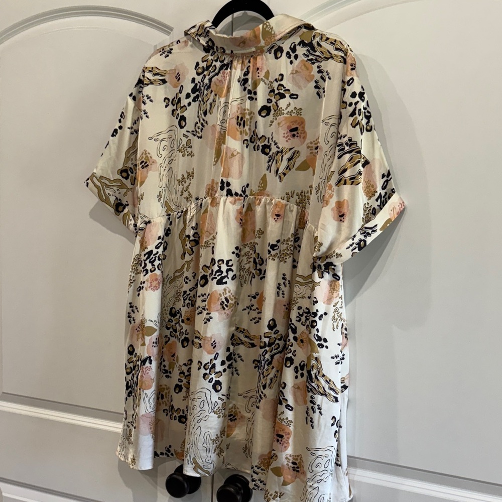 Entro Multicolor Patterned Button-Up Dress - image 3